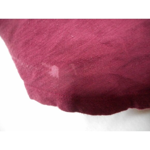 Burgundy White Old Navy Chai Harder Women's crew neck T Tee TShirt - Picture 8 of 8